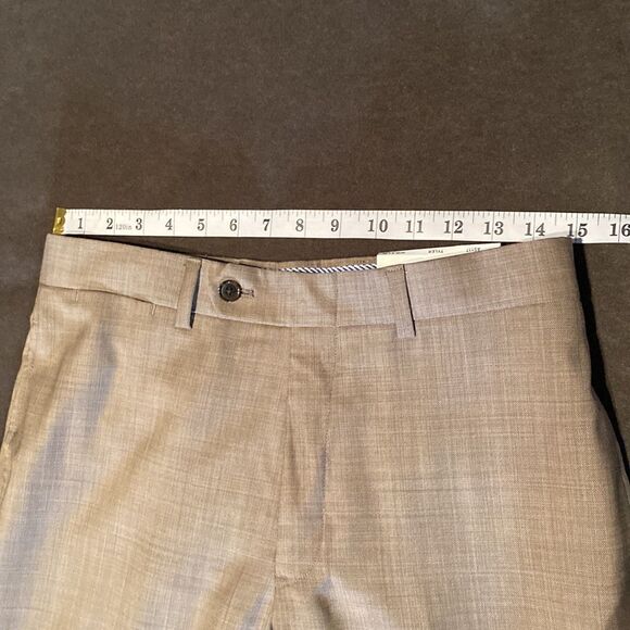 Tommy Hilfiger Men’s Tyler Tan 100% Wool Dress Pants Trim Fit W30 X L30 - Picture 4 of 9